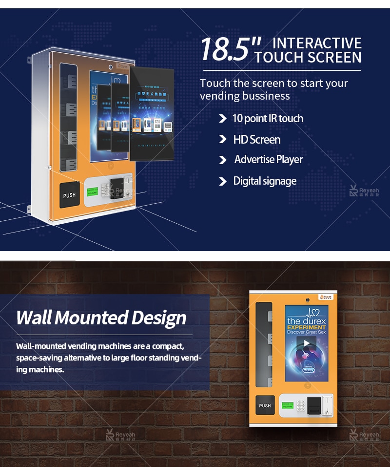 Wall Mounted Vending Machine - Touch Screen