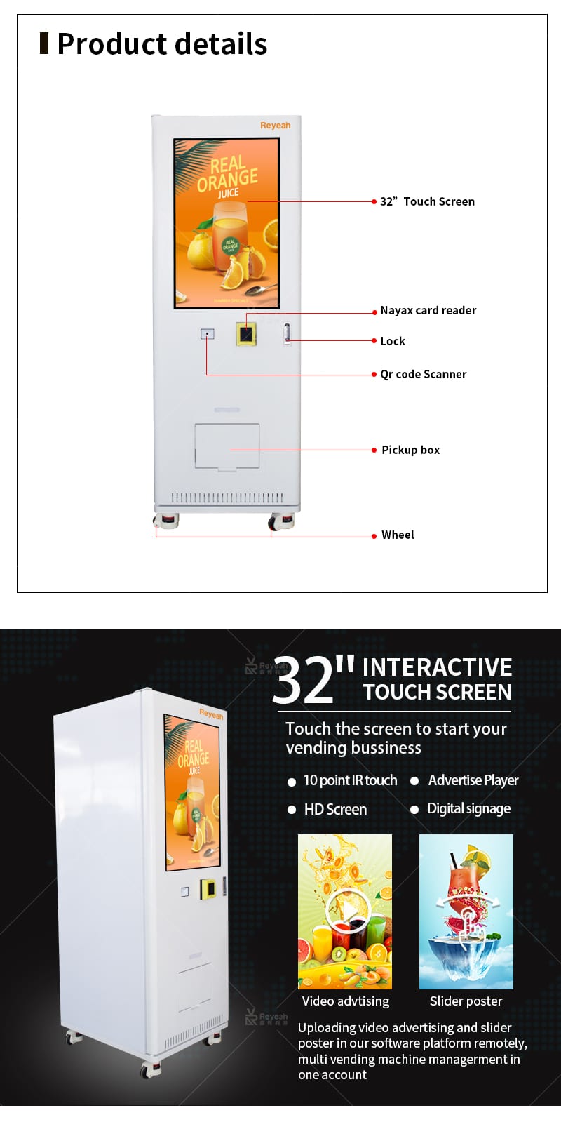 Fresh Food Elevator Vending Machine - Parameter