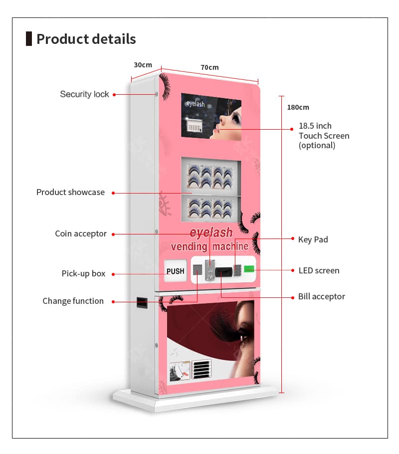 Eyelash Vending Machine - Dimension