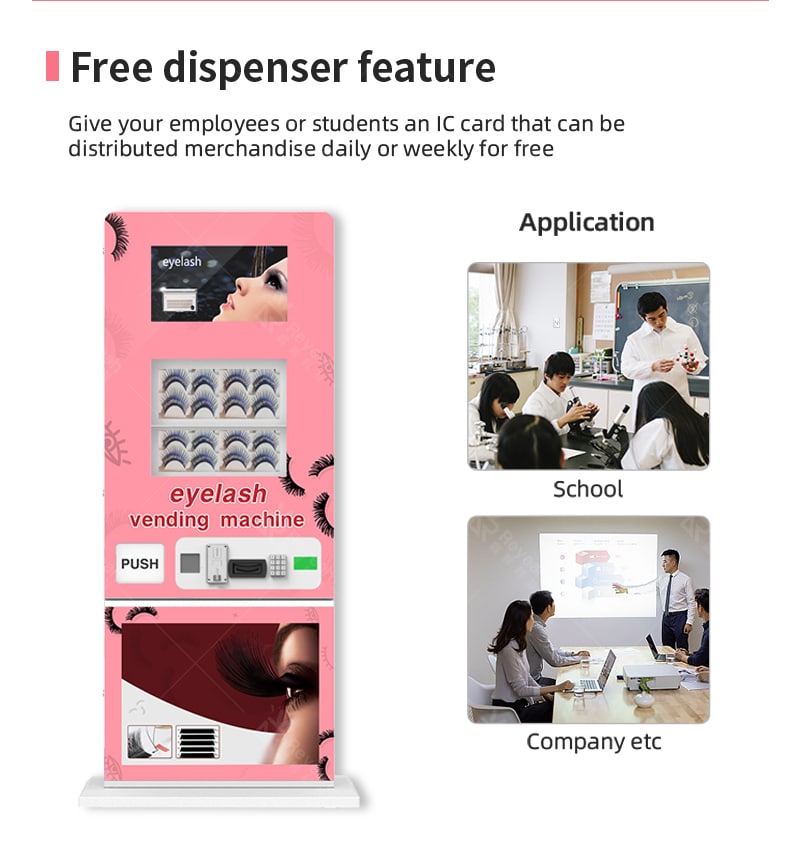 Eyelash Vending Machine - Free Dispenser Feature