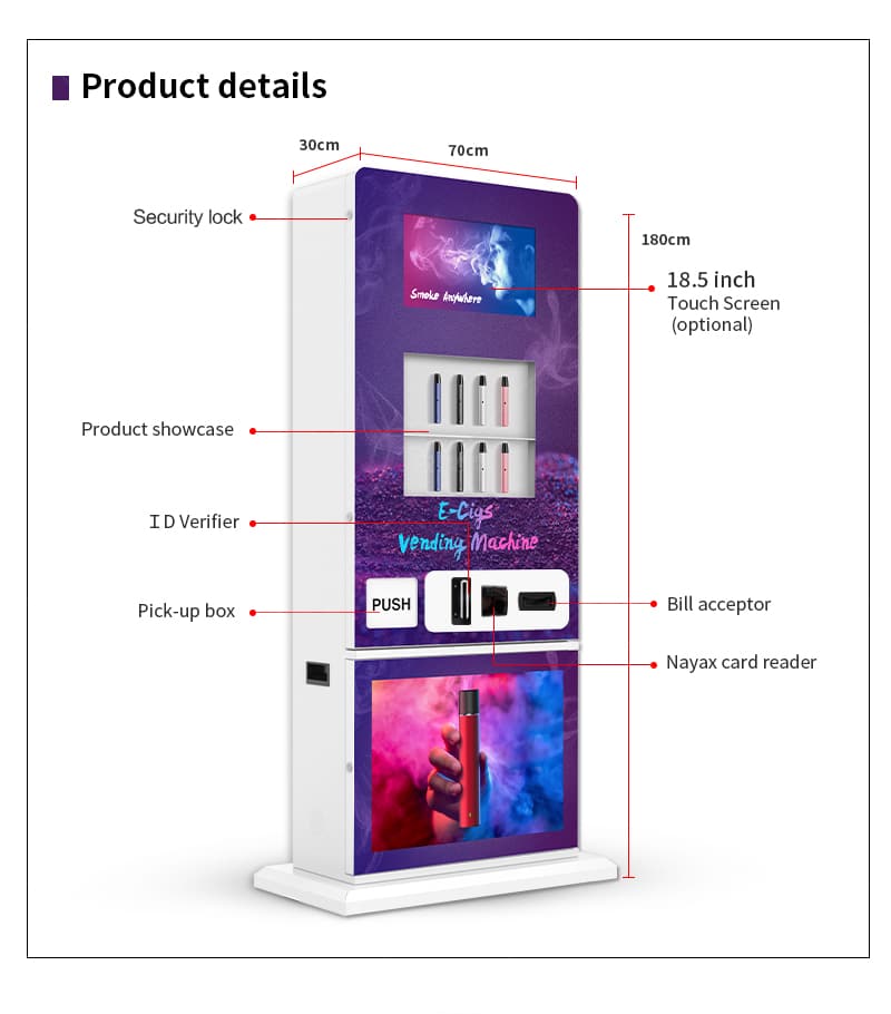 Reyeah D11 - Stand Age Verification Vending Machine - Parameter