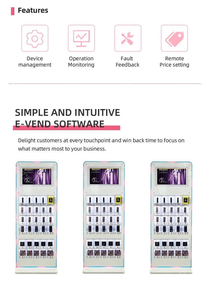 Cosmestics Vending Machine - Features