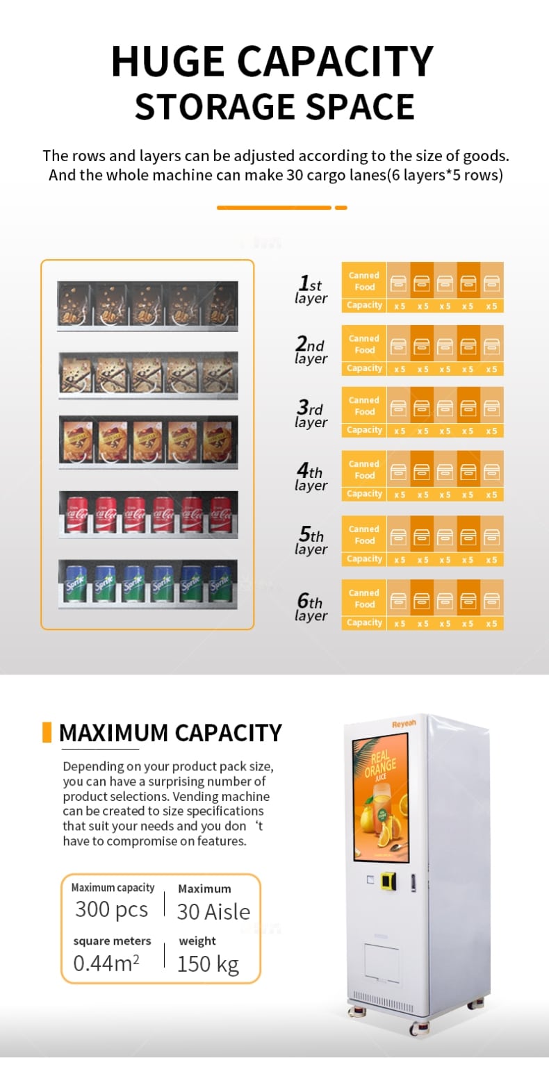 Fresh Food Elevator Vending Machine C11 Reyeah