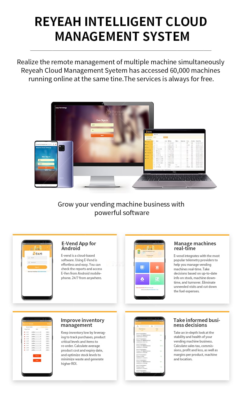 Fresh Food Elevator Vending Machine - Software Management