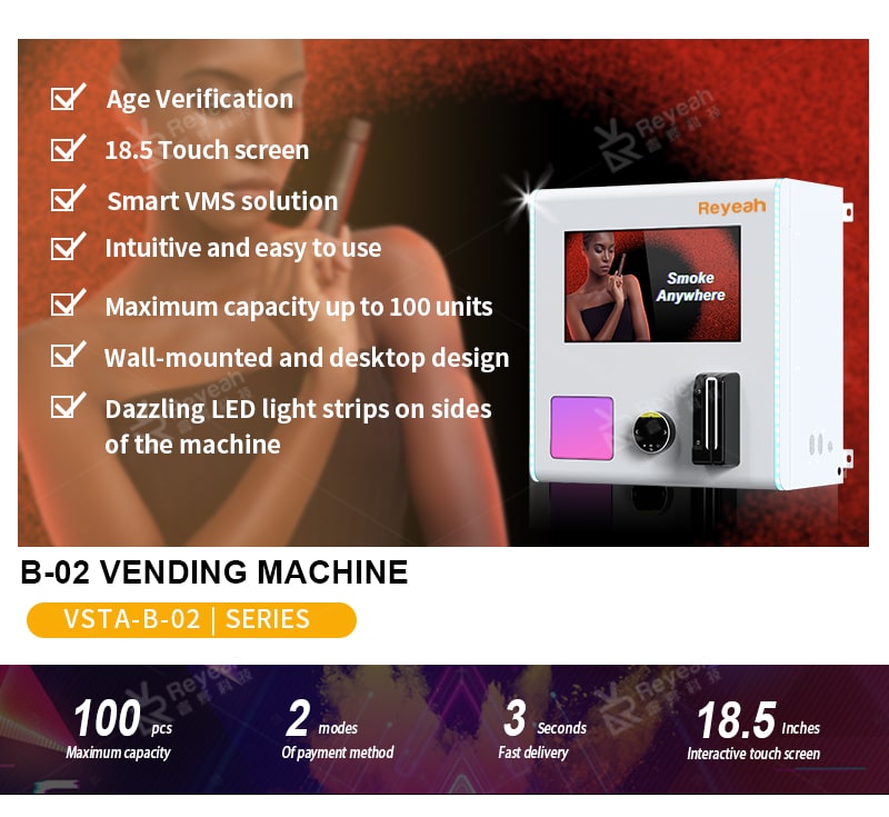 Reyeah B02 - Cashless Countertop Age Verification Vending Machine - Main