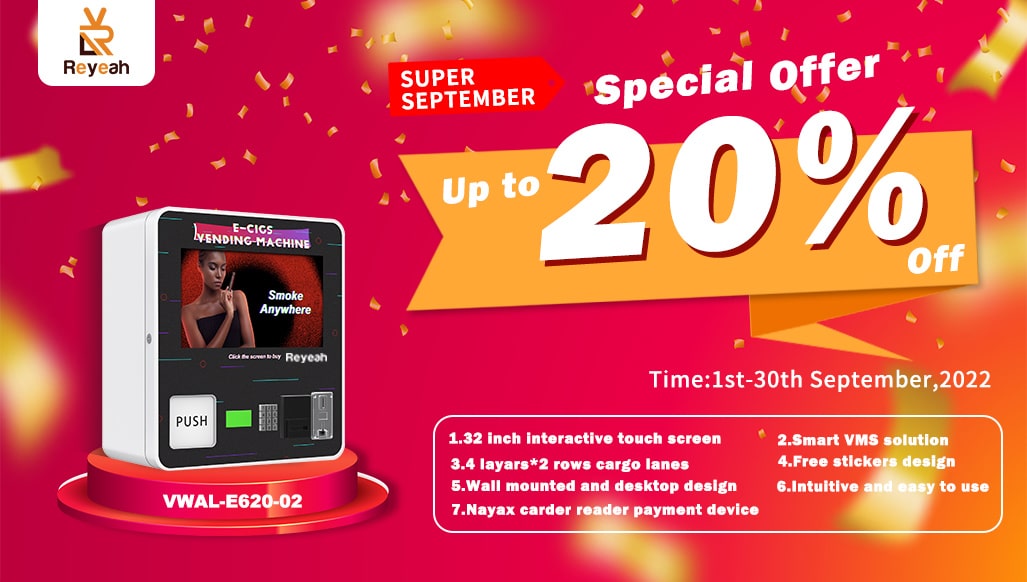 September purchasing festival vending machine supplier in china reyeah