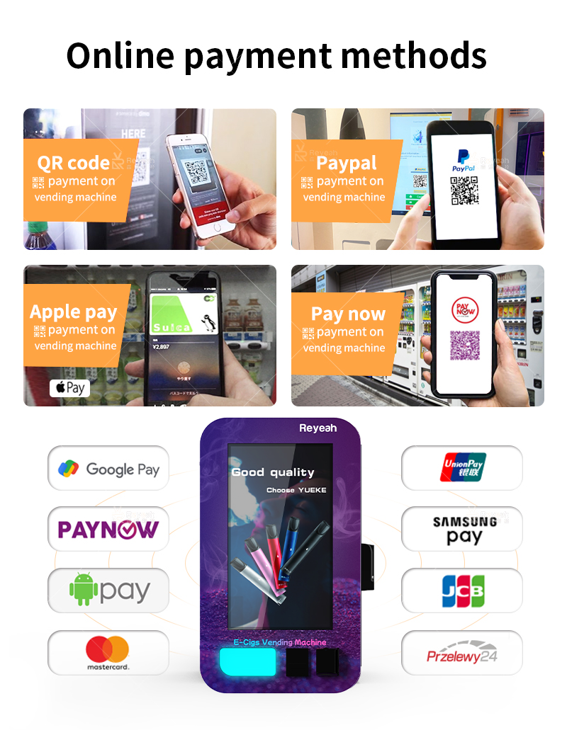 Age Verification Vending Machine - Payment Methods