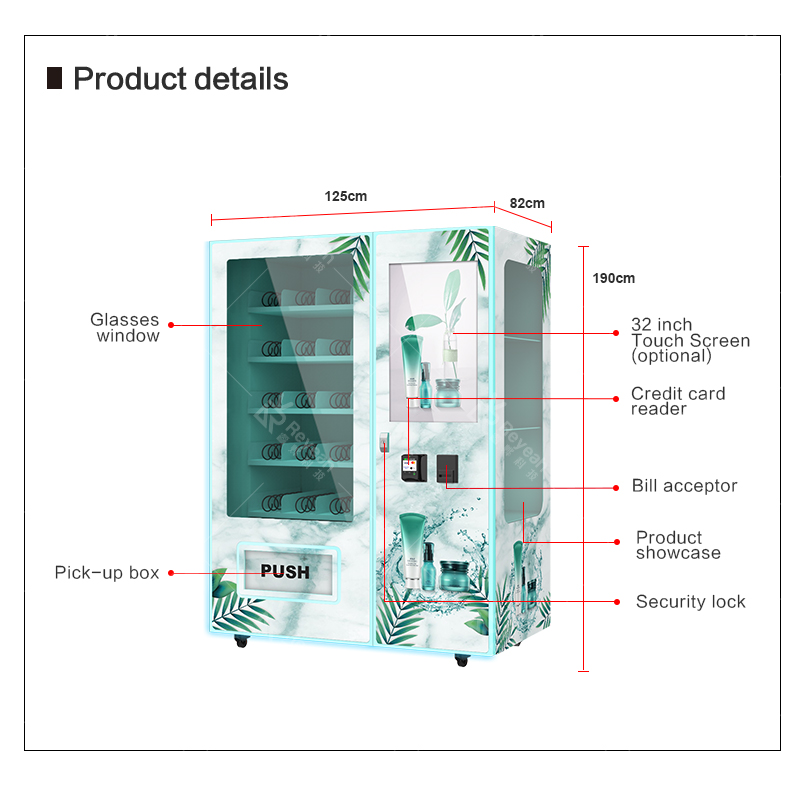 Makeup Touch Screen Vending Machine - Product Parameter