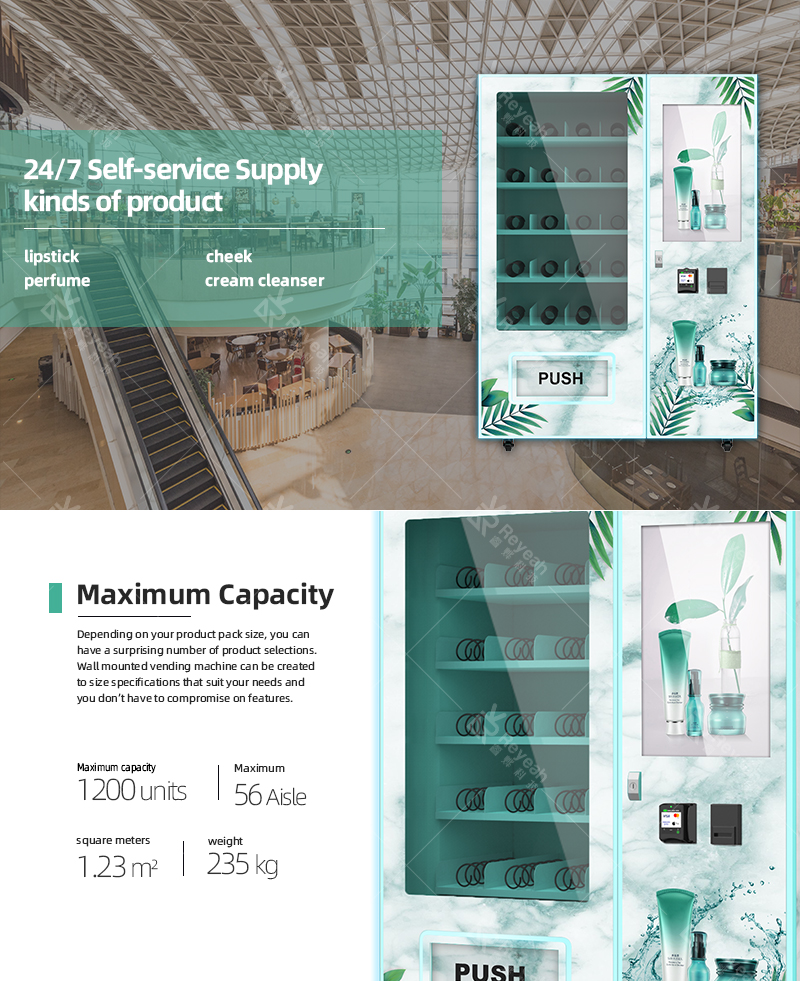 Makeup Touch Screen Vending Machine - Capacity