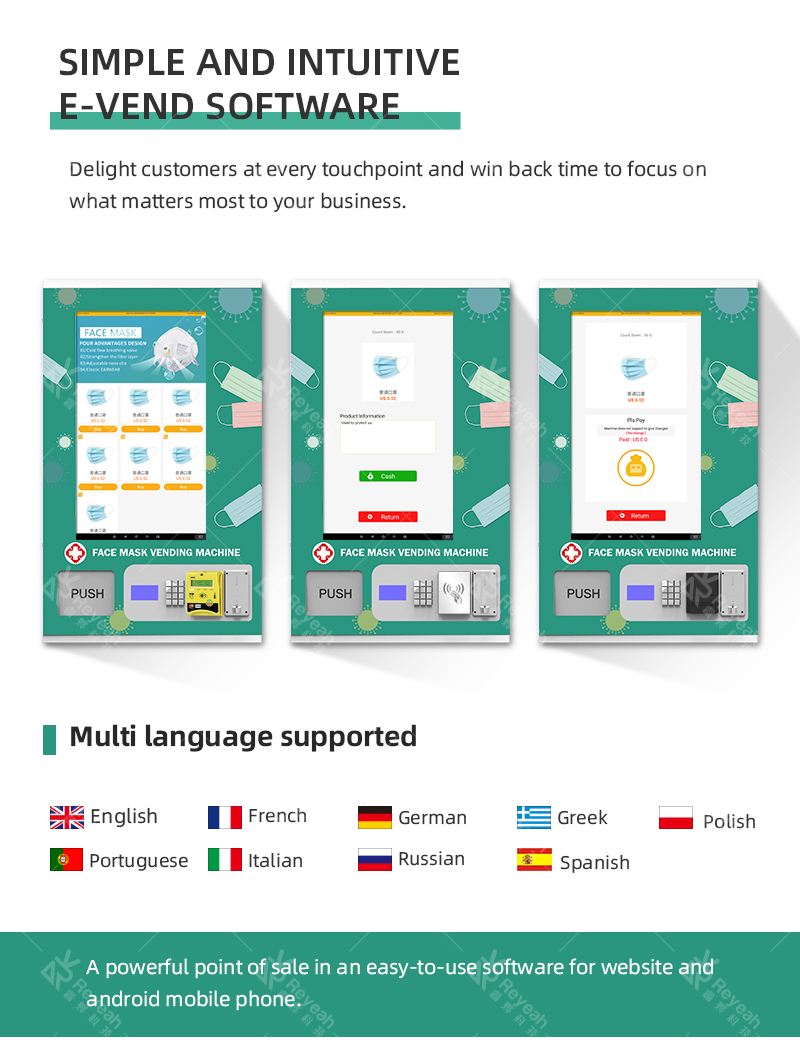 Makeup Touch Screen Vending Machine - Customized Languages