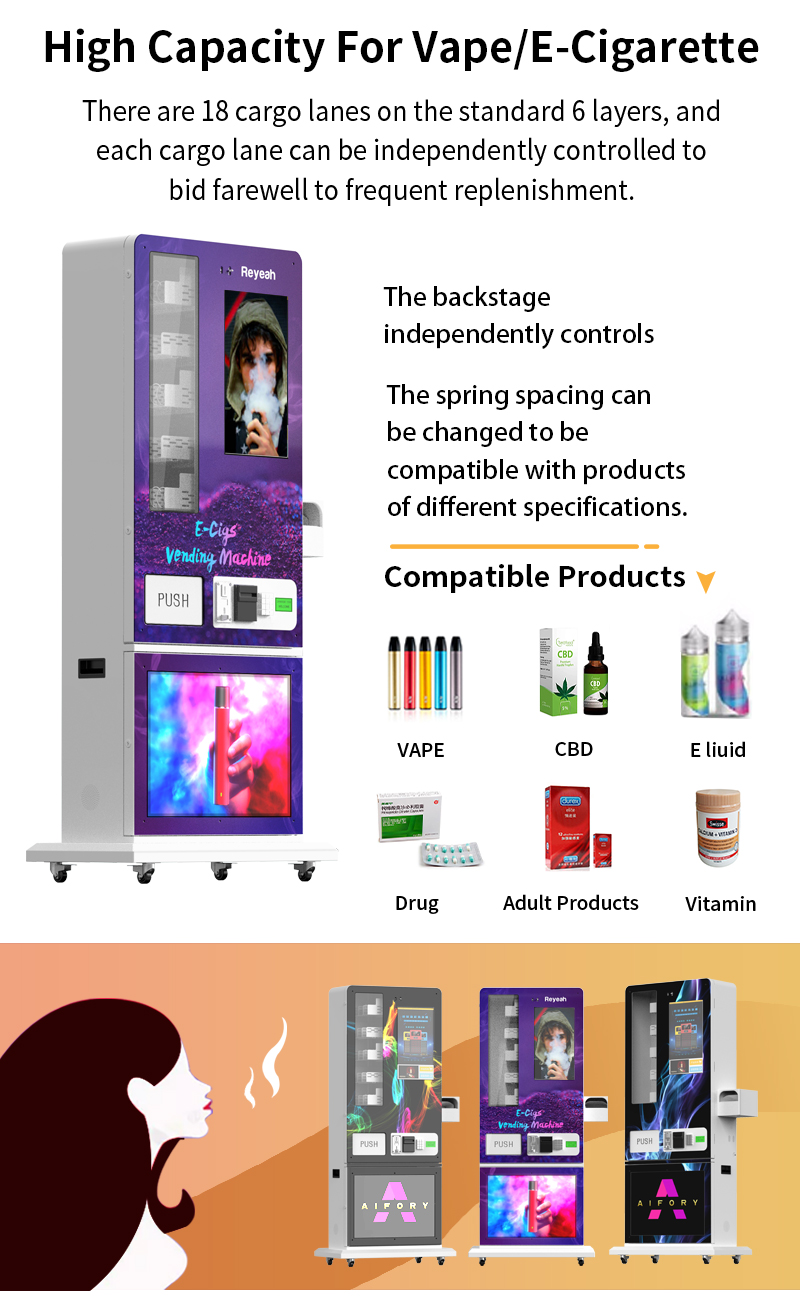 Floor-Stand Age Verification Vending Machine - Old - Capacity