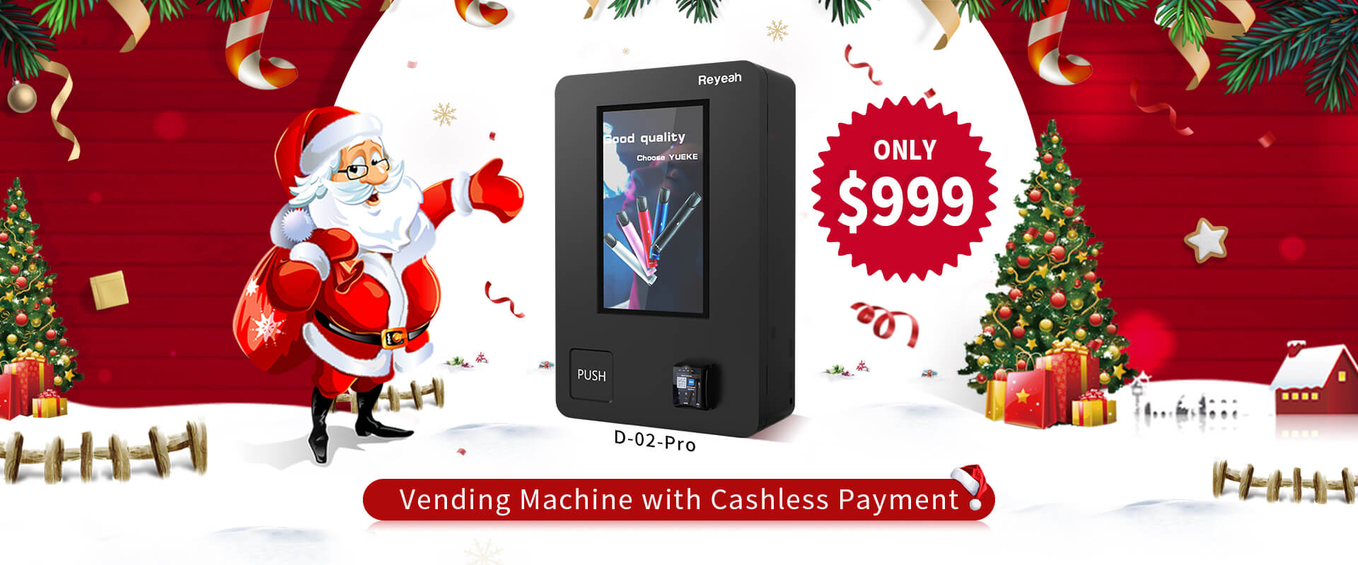 $999 Vending machine with cashless payment