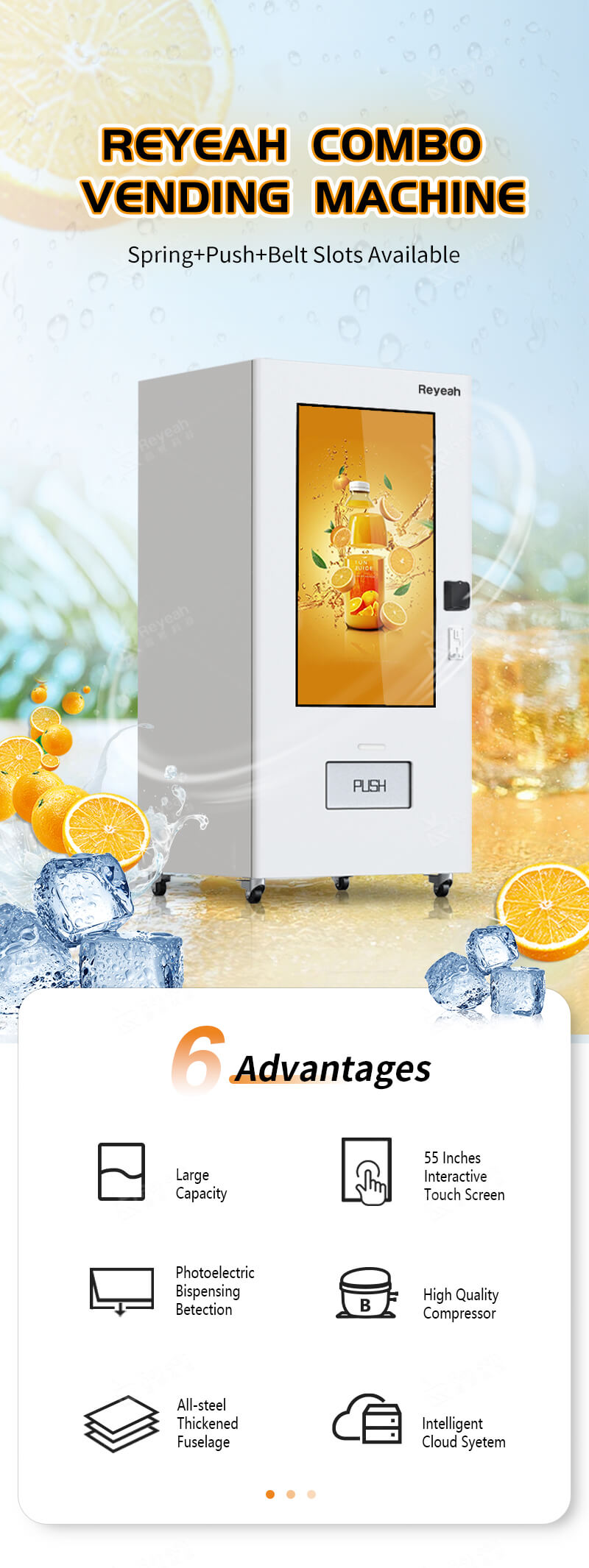 Small refrigerated vending machine